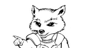 Online coloring book Character from Guardians of the Galaxy