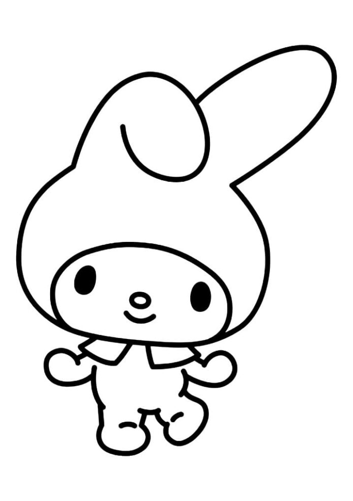 Färgbok online Min Melody tecknade figur