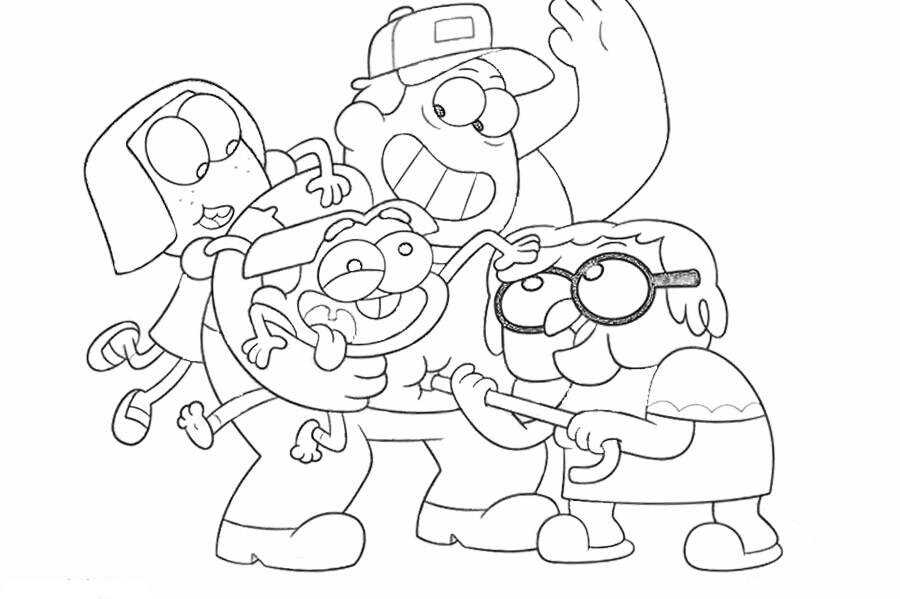 Big City Greens cartoon characters coloring book to print and online. 