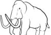 Online Coloring Book Prehistoric Mammoth