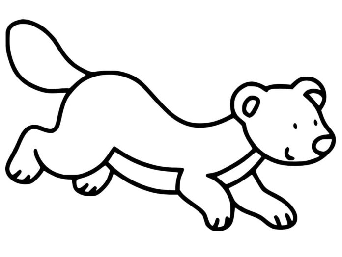 Online coloring book Simple fairy weasel