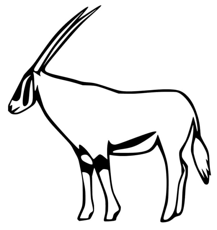 Online coloring book Male Gazelle from the fairy tale