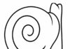Online coloring book Snail in the shell