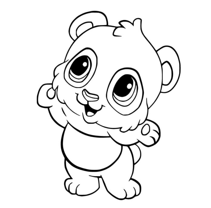 Livre à colorier Panda doux et joyeux à imprimer