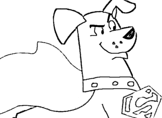 Livro online para colorir Super Dog para crianças