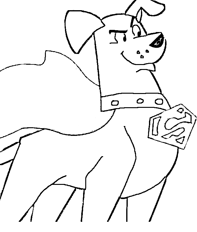 Online malebog Super Dog for børn
