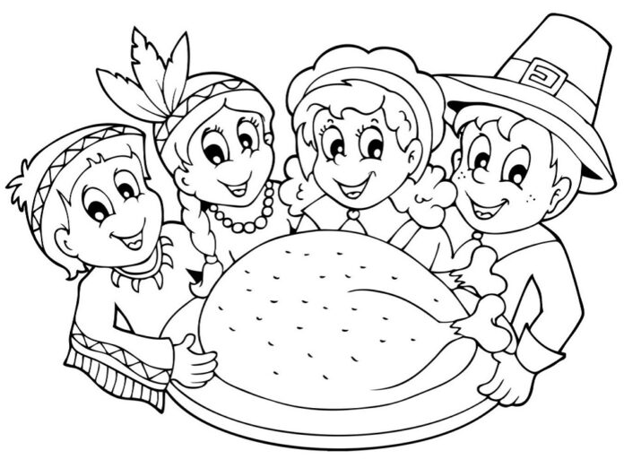 Page à colorier de Thanksgiving à imprimer