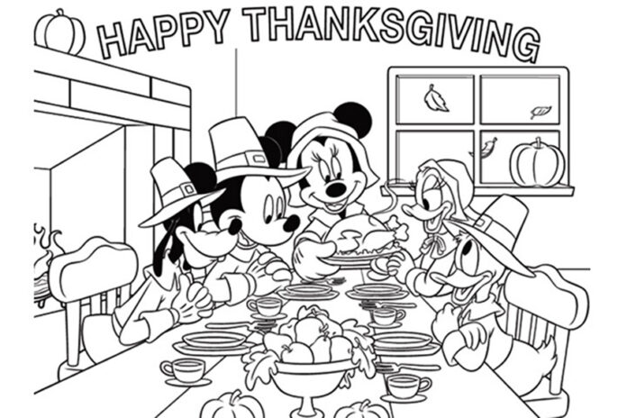 Thanksgiving online coloring book for kids