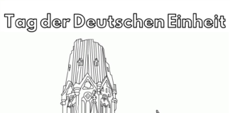 Kolorowanka online Święto Zjednoczenia Niemiec