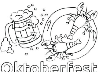 Online omaľovánka Oktoberfest symboly