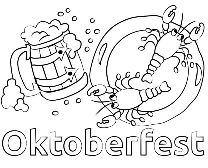 Online-värityskirja Oktoberfest-symbolit