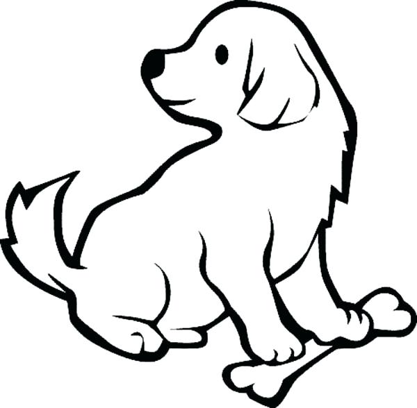 Golden retriever puppy online coloring book