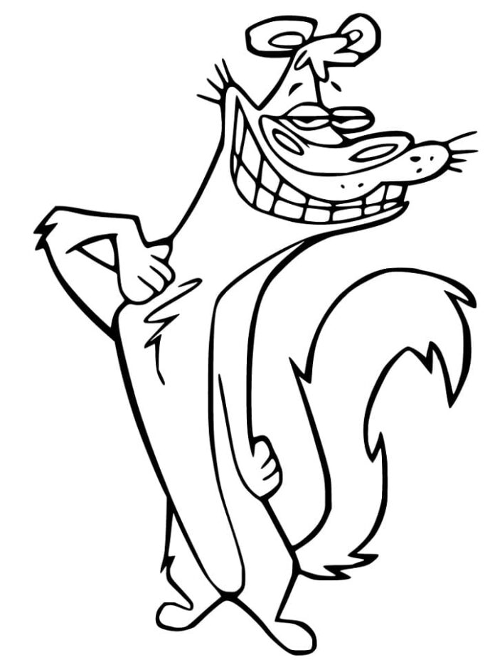 Online coloring book Funny fairy weasel
