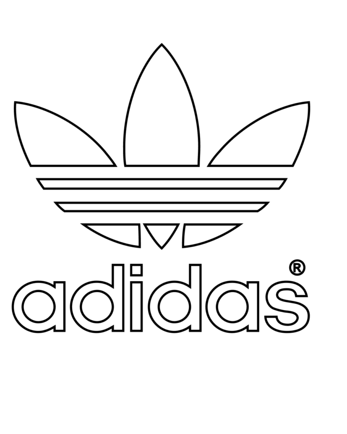 Online målarbok Adidas stämpel