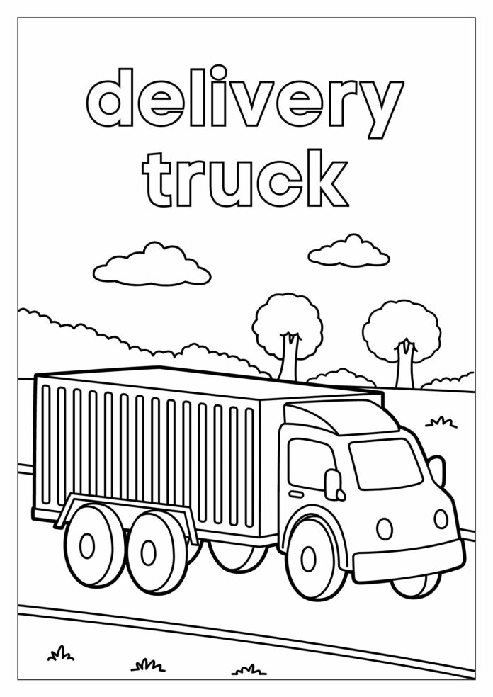 Livre de coloriage imprimable sur le camion de jouets
