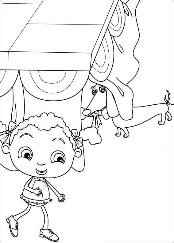 Livro de colorir para impressão dos personagens de desenhos animados de Franny's Feet