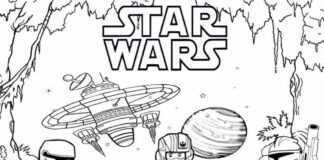 Livre à colorier Scène du film Lego Star Wars