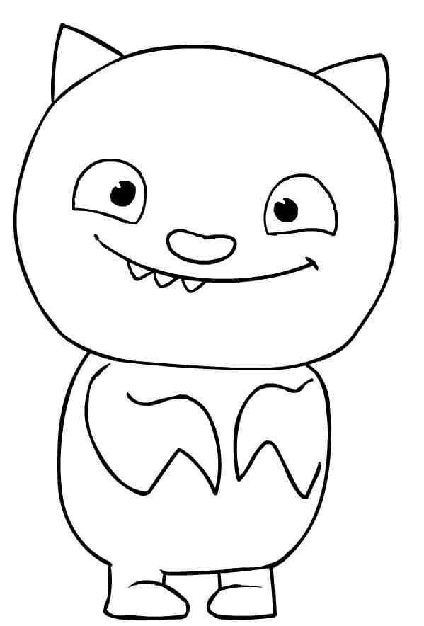 Livre à colorier imprimable Happy Bat avec UglyDolls
