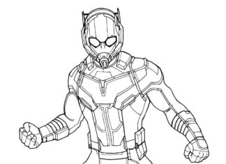 Ant Man coloring book fights enemies