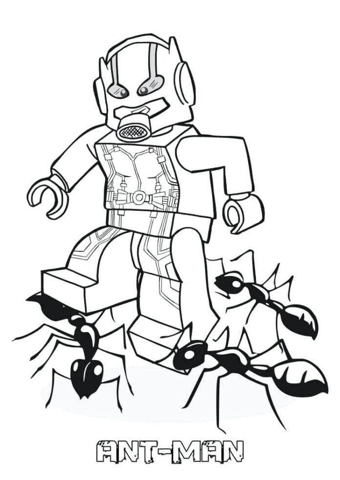 Omaľovánka Ant Man od Lega pre deti
