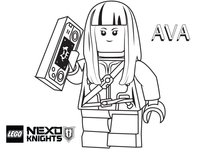 Livre à colorier Ava - Nexo Knights Lego à imprimer