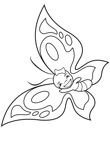 Printable Baby butterfly coloring book