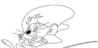 Coloring Book Very Fast Speedy Gonzales to Print