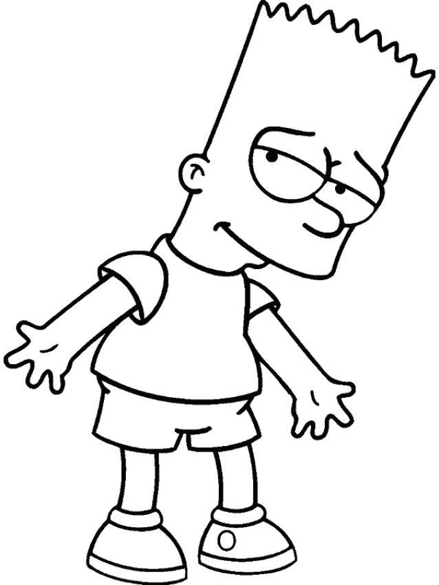 Omaľovánky Bart Simpson pre deti