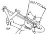 Malebog Bart skyder med en slangebøsse