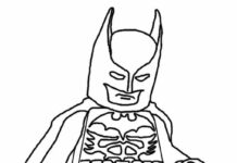 Kolorowanka Batman z Lego dla dzieci do druku
