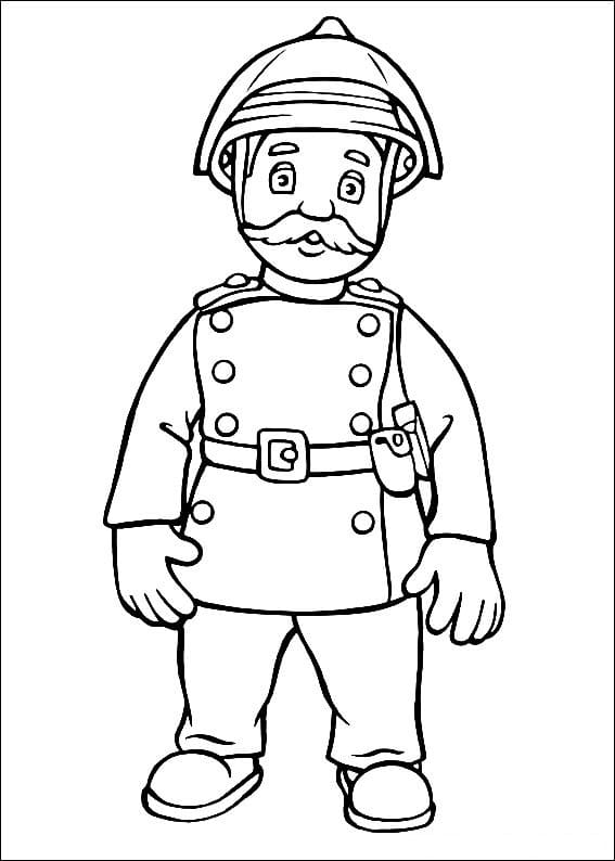 Omaľovánky Basil Steele veliteľ hasičov
