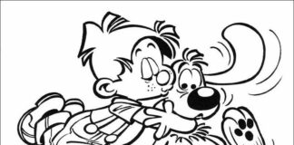 Billy and Buddy cartoon coloring book to print