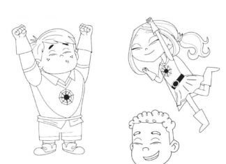Livre de coloriage à imprimer Heroes of Hero Elementary