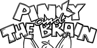 Libro da colorare stampabile di Pinky e il cervello