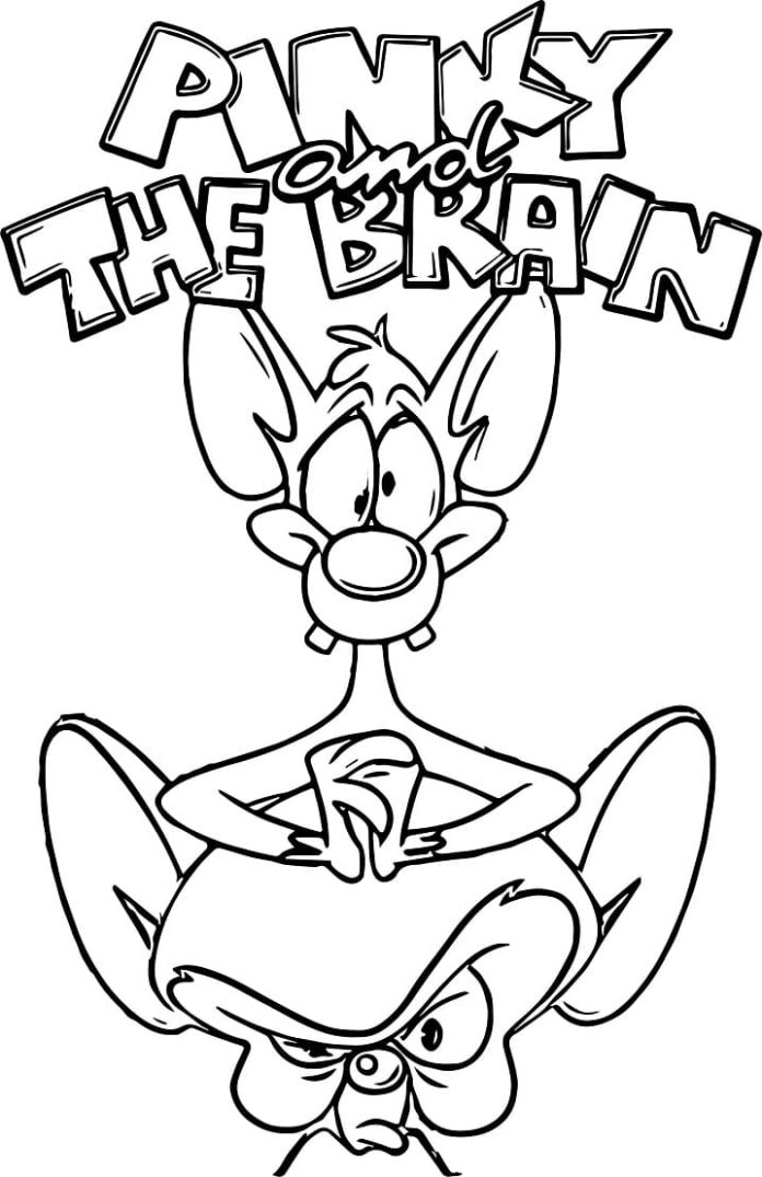 Tulostettava Pinky and the Brain -sadun hahmojen värityskirja