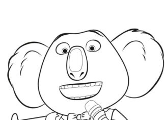 Buster Moon coloring book sings to print
