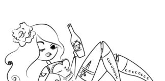 Printable coloring book of Chela from The Book of Life