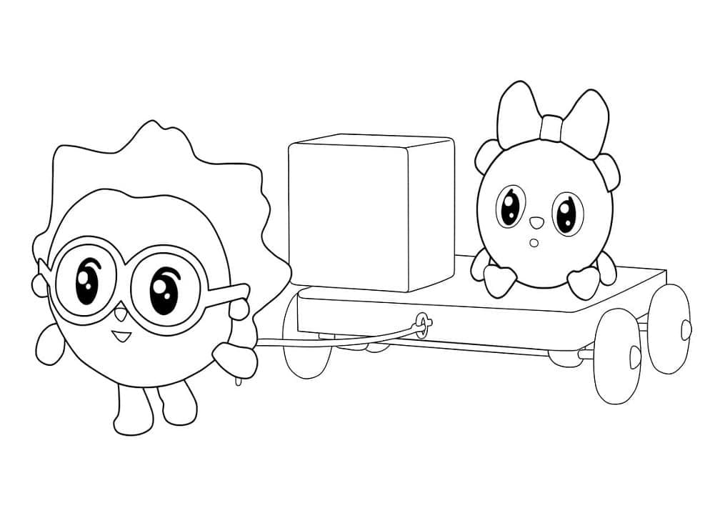 Libro para colorear de Chichi y el Panda de los dibujos animados para imprimir y en línea