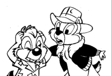 Chip and Dale coloring book for kids to print