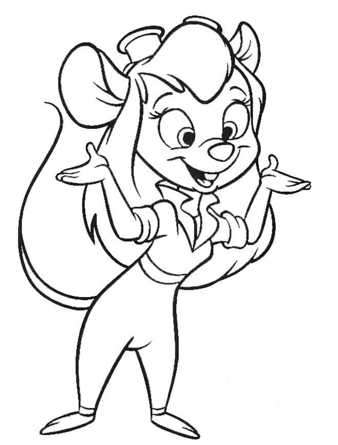 Printable Chip and Dale coloring book