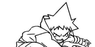 Soul Eater anime chlapec omaľovánky na vytlačenie