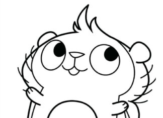 Udskrivbar Hamster Fur Blur malebog