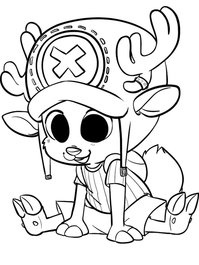 Chopper Coloring Book From One Piece To Print And Online
