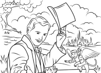 The Wizard of Oz coloring book for kids to print