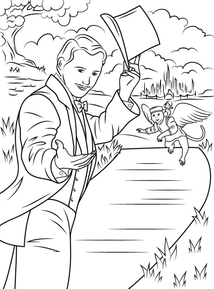 The Wizard of Oz coloring book for kids to print