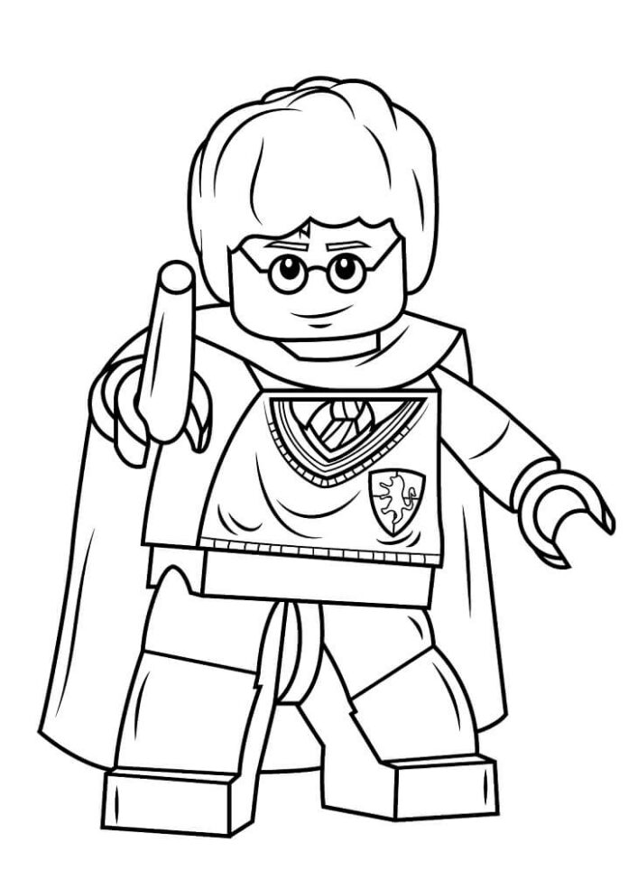 Lego Harry Potter Wizard coloring book for kids to print