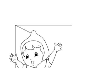 Little Red Riding Hood coloring book for kids