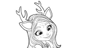 Printable Danessa Deer coloring book from Enchantimals