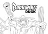 Darkwing Duck színezőkönyv gyerekeknek nyomtatásra