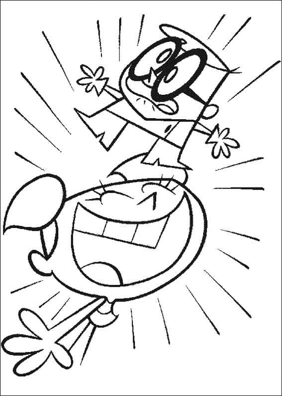 Dee Dee and Dexter cartoon coloring book to print